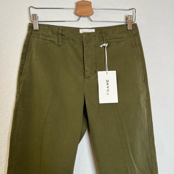FRAME Green Le Tomboy Trouser Released Hem - Picture 4 of 11